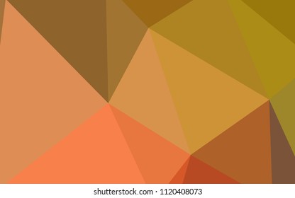 Light Red, Yellow vector polygonal background. Shining colorful illustration with triangles. Brand new design for your business.