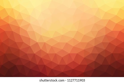 Light Red, Yellow vector polygonal template. Polygonal abstract illustration with gradient. Brand new design for your business.