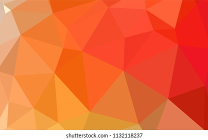 Light Red, Yellow vector polygonal pattern. Colorful abstract illustration with triangles. Template for cell phone's backgrounds.