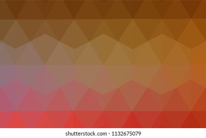 Light Red, Yellow vector polygonal pattern. Geometric illustration in Origami style with gradient.  A completely new design for your leaflet.