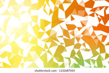 Light Red, Yellow vector polygonal background. Triangular geometric sample with gradient.  Brand new style for your business design.
