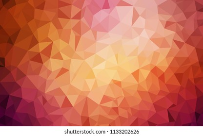 Light Red, Yellow vector polygonal pattern. A sample with polygonal shapes. A new texture for your web site.