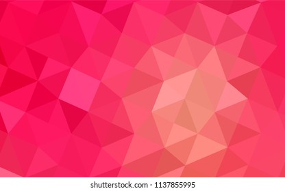 Light Red, Yellow vector polygonal background. Modern geometrical abstract illustration with gradient. That pattern can be used as a part of a brand book.