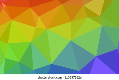 Light Red, Yellow vector polygonal template. Colorful illustration in polygonal style with gradient. Template for cell phone's backgrounds.