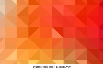 Light Red, Yellow vector polygonal template. Geometric illustration in Origami style with gradient.  A completely new design for your leaflet.