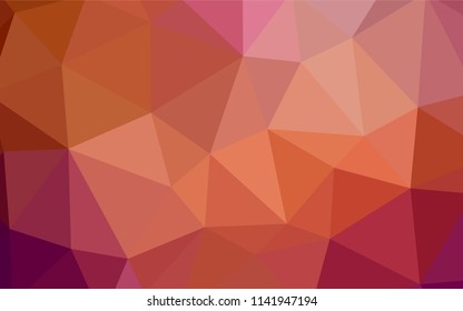Light Red, Yellow vector polygonal pattern. Creative geometric illustration in Origami style with gradient. Textured pattern for your backgrounds.