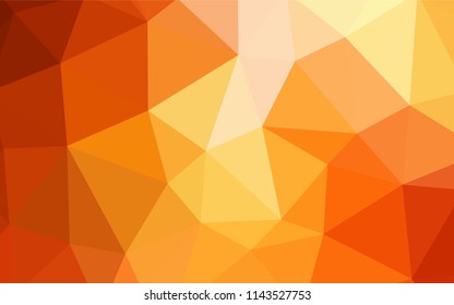 Light Red, Yellow vector polygonal background. Polygonal abstract illustration with gradient. Brand new design for your business.