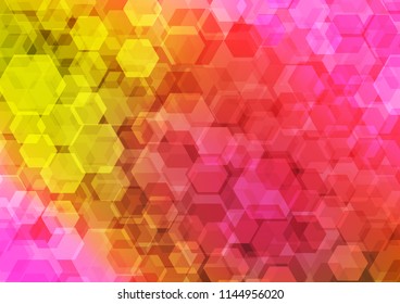 Light Red, Yellow vector polygonal pattern. A vague abstract illustration with gradient. The template can be used as a background for cell phones.