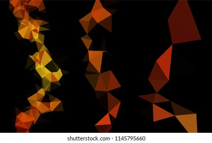 Light Red, Yellow vector polygonal pattern. A completely new color illustration in a vague style. Brand new style for your business design.