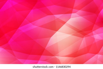 Light Red, Yellow vector polygonal template. Colorful abstract illustration with triangles. A completely new design for your leaflet.