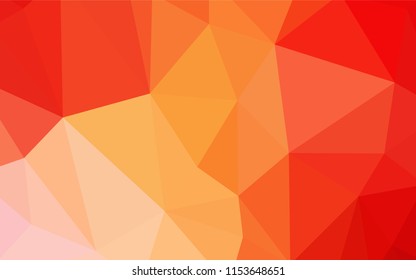 Light Red, Yellow vector polygonal background. Creative illustration in halftone style with triangles. Template for cell phone's backgrounds.