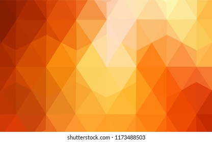 Light Red, Yellow vector polygonal pattern. Colorful illustration in abstract style with triangles. Polygonal design for your web site.