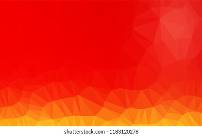 Light Red, Yellow vector polygonal background. Shining colored illustration in a Brand new style. The best triangular design for your business.