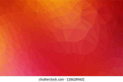 Light Red, Yellow vector polygonal template. Colorful abstract illustration with gradient. The template can be used as a background for cell phones.