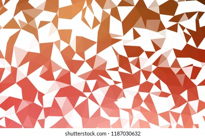 Light Red, Yellow vector polygonal pattern. Creative illustration in halftone style with triangles. Pattern for a brand book's backdrop.