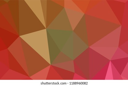 Light Red, Yellow vector polygonal pattern. Creative illustration in halftone style with triangles. A new texture for your web site.