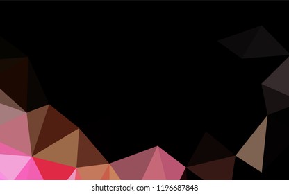 Light Red, Yellow vector polygonal pattern. Creative geometric illustration in Origami style with gradient. The textured pattern can be used for background.