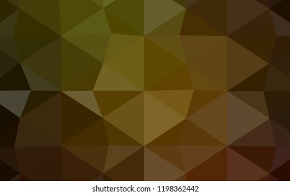 Light Red, Yellow vector polygonal background. Creative geometric illustration in Origami style with gradient. Triangular pattern for your business design.
