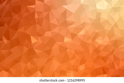 Light Red, Yellow vector polygonal background. Creative illustration in halftone style with triangles. A completely new design for your leaflet.