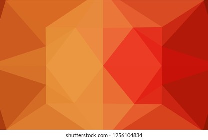 Light Red, Yellow vector polygonal template. Triangular geometric sample with gradient.  A completely new template for your business design.