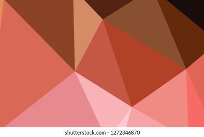 Light Red, Yellow vector polygonal pattern. Elegant bright polygonal illustration with gradient. Pattern for a brand book's backdrop.