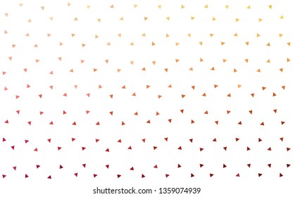 Light Red, Yellow vector  polygonal pattern. Shining colorful illustration with triangles. Best triangular design for your business.