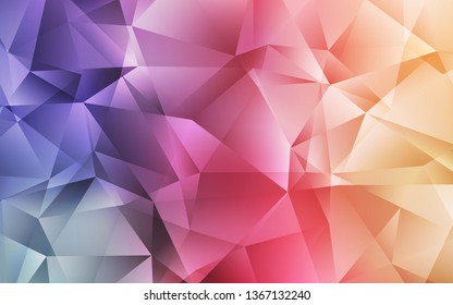 Light Red, Yellow vector polygonal template. Creative geometric illustration in Origami style with gradient. Triangular pattern for your design.