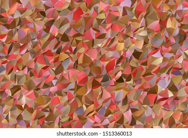 Light Red, Yellow vector polygonal background. Creative illustration in halftone style with triangles. A new texture for your web site.