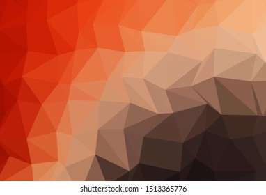 Light Red, Yellow vector polygonal background. Colorful illustration in abstract style with gradient. Textured pattern for background.