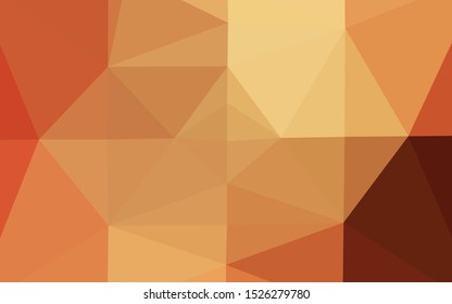 Light Red, Yellow vector polygonal pattern. Triangular geometric sample with gradient.  Completely new template for your business design.