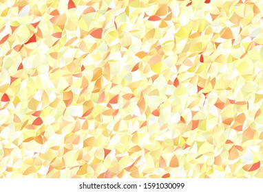 Light Red, Yellow vector polygonal background. A sample with polygonal shapes. Triangular pattern for your design.