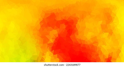 Light red, yellow vector polygonal pattern. Mosaic colorful illustration with triangle concept. Best choice for your design.