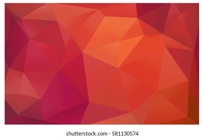 Light Red, Yellow vector polygonal illustration, which consist of triangles. Triangular pattern for your business design. Geometric background in Origami style with gradient. 