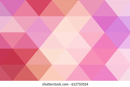 Light Red, Yellow vector polygonal illustration, which consist of triangles. Triangular pattern for your business design. Geometric background in Origami style with gradient. 