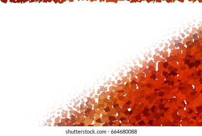 Light Red, Yellow vector polygonal illustration, which consist of rectangles. Rectangular pattern for your business design. Geometric background in Origami style with gradient. 