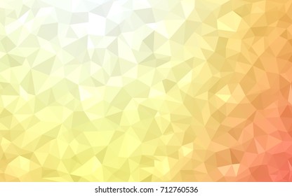 Light Red, Yellow vector polygonal illustration, which consist of triangles. Triangular design for your business. Creative geometric background in Origami style with gradient