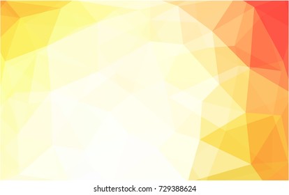 Light Red, Yellow vector polygonal illustration, which consist of triangles. Triangular pattern for your business design. Geometric background in Origami style with gradient. 
