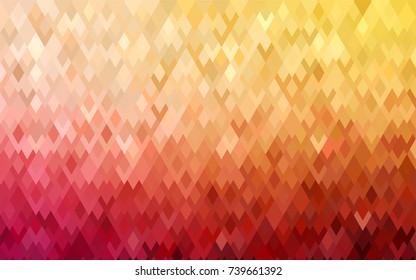 Light Red, Yellow vector polygonal illustration consisting of rectangles. Rectangular design for your business. Creative geometric background in origami style with gradient.