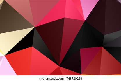 Light Red, Yellow vector polygonal background. Colorful illustration in abstract style with gradient. A new texture for your design.