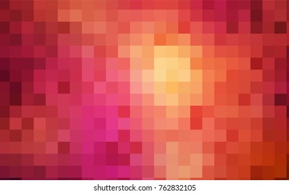 Light Red, Yellow vector polygonal illustration consisting of rectangles. Rectangular design for your business. Creative geometric background in origami style with gradient.