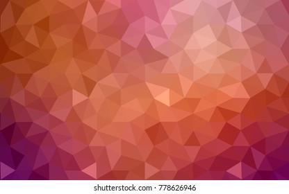 Light Red, Yellow vector polygonal illustration, which consist of triangles. Triangular design for your business. Creative geometric background in Origami style with gradient