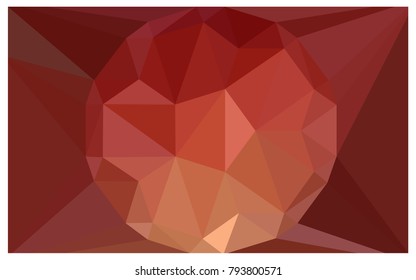 Light Red, Yellow vector polygonal illustration, which consist of triangles with a gemstone in center. Triangular design of a huge diamond for your business. Creative geometric background of gems.