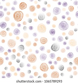Light Red, Yellow vector seamless abstract doodle pattern. An elegant bright illustration with flowers in Natural style. Elegant pattern for a brand book.