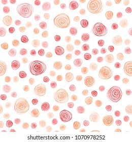 Light Red, Yellow vector seamless natural elegant pattern. An elegant bright illustration with flowers in Natural style. Completely new template for your business design.