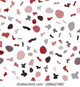 Light Red, Yellow vector seamless pattern with bubble shapes. Modern gradient abstract illustration with bandy lines. Pattern for your business design.