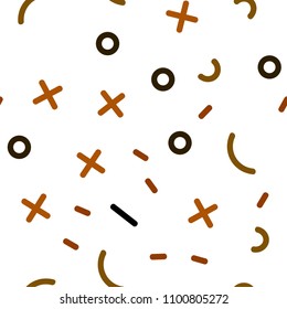 Light Red, Yellow vector seamless pattern with abstract lines. Trendy seamless illustration with abstract lines. Pattern for trendy fabric, wallpapers.