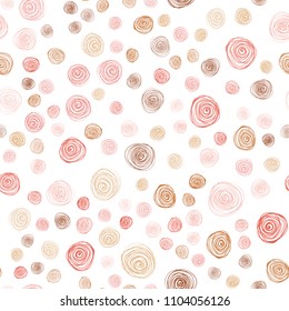 Light Red, Yellow vector seamless natural elegant pattern. An elegant bright illustration with flowers in Natural style. Completely new template for your business design.
