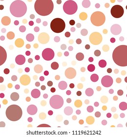 Light Red, Yellow vector seamless template with circles. Illustration with set of shining colorful abstract circles. New design for ad, poster, banner of your website.