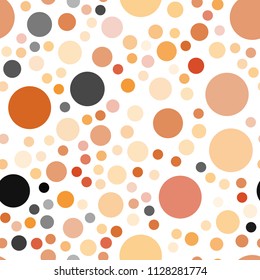 Light Red, Yellow vector seamless backdrop with dots. Glitter abstract illustration with blurred drops of rain. Pattern can be used for futuristic ad, booklets.