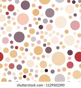 Light Red, Yellow vector seamless texture with disks. Modern abstract illustration with colorful water drops. Pattern can be used as texture of wallpapers.